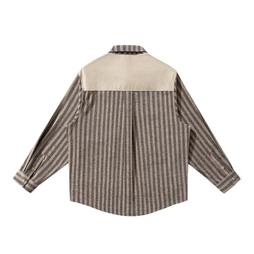 AIDASE  -  Fake Two-Piece Men's Shirt Personality Patchwork Vest Jacket Trendy Lapel Long Sleeve Men Tops Fashion Clothing 21E6591 aidase-shop